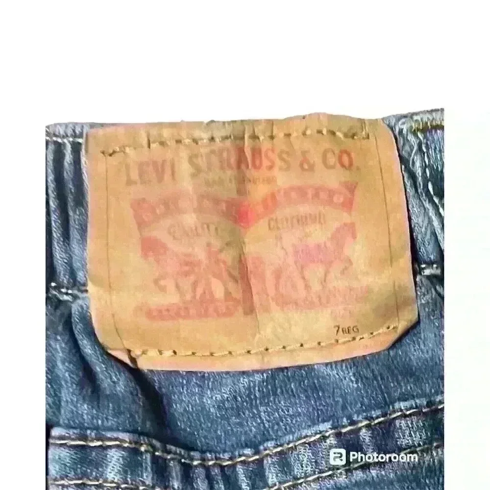 Levi's Jeans Slim Size 7 Reg Blue Non-adjustable Waist A0008